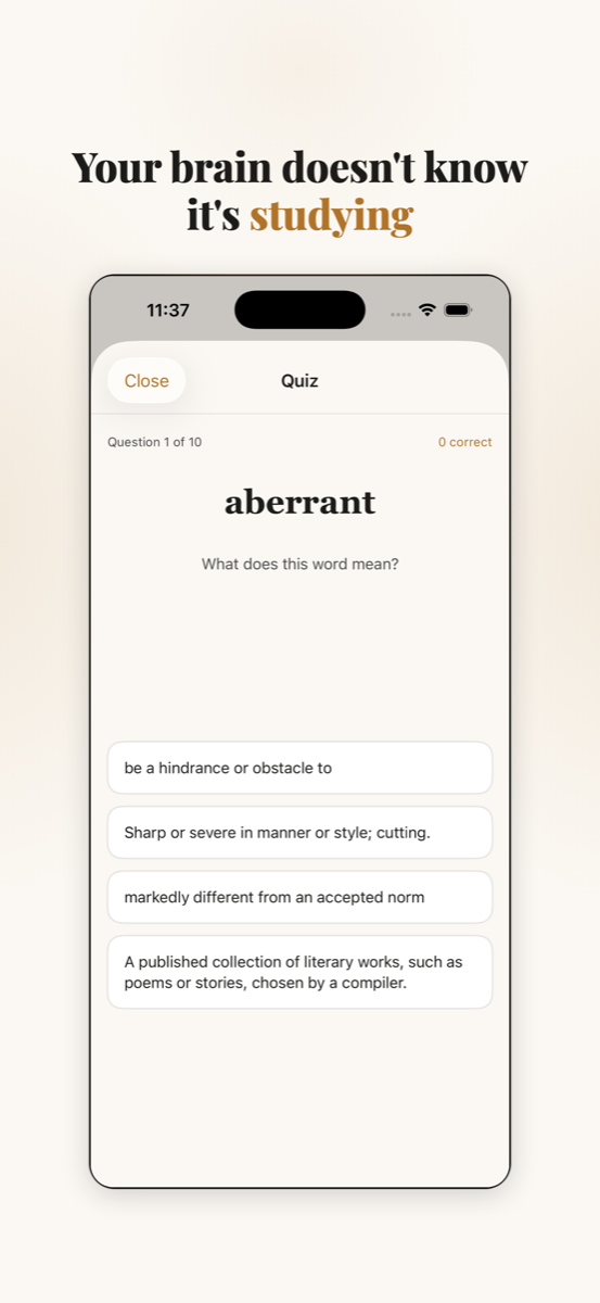 Quiz mode
